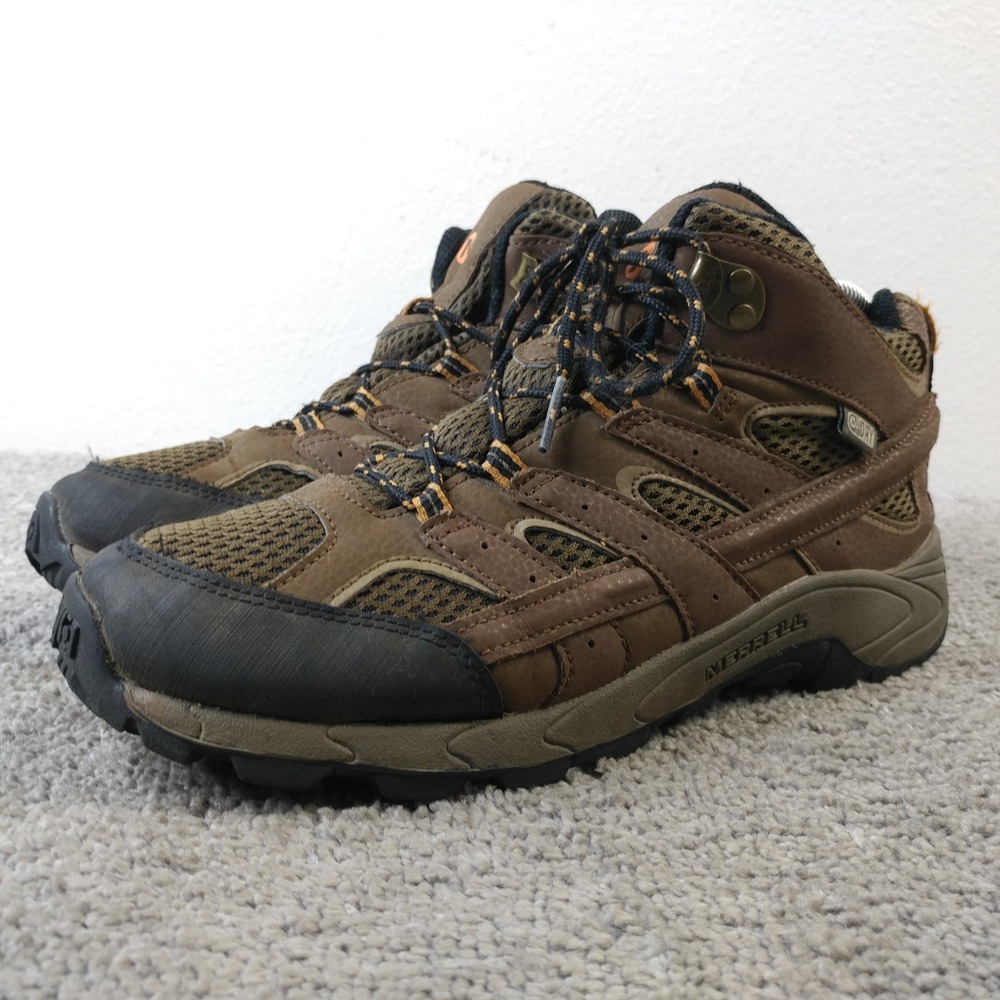 Merrell Moab 2 Mid Waterproof Hiking Boots Boys Size 7 Brown MK261204